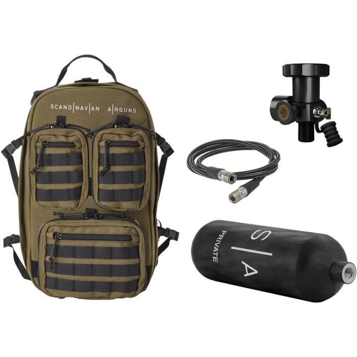 charging_cylinder_scandinavian_arms_carbon_2_liter_private_ce_backpack_bundle_1_ PCP Air Tank Scandinavian Arms Carbon 2 L Private CE Backpack Bundle - Image 1