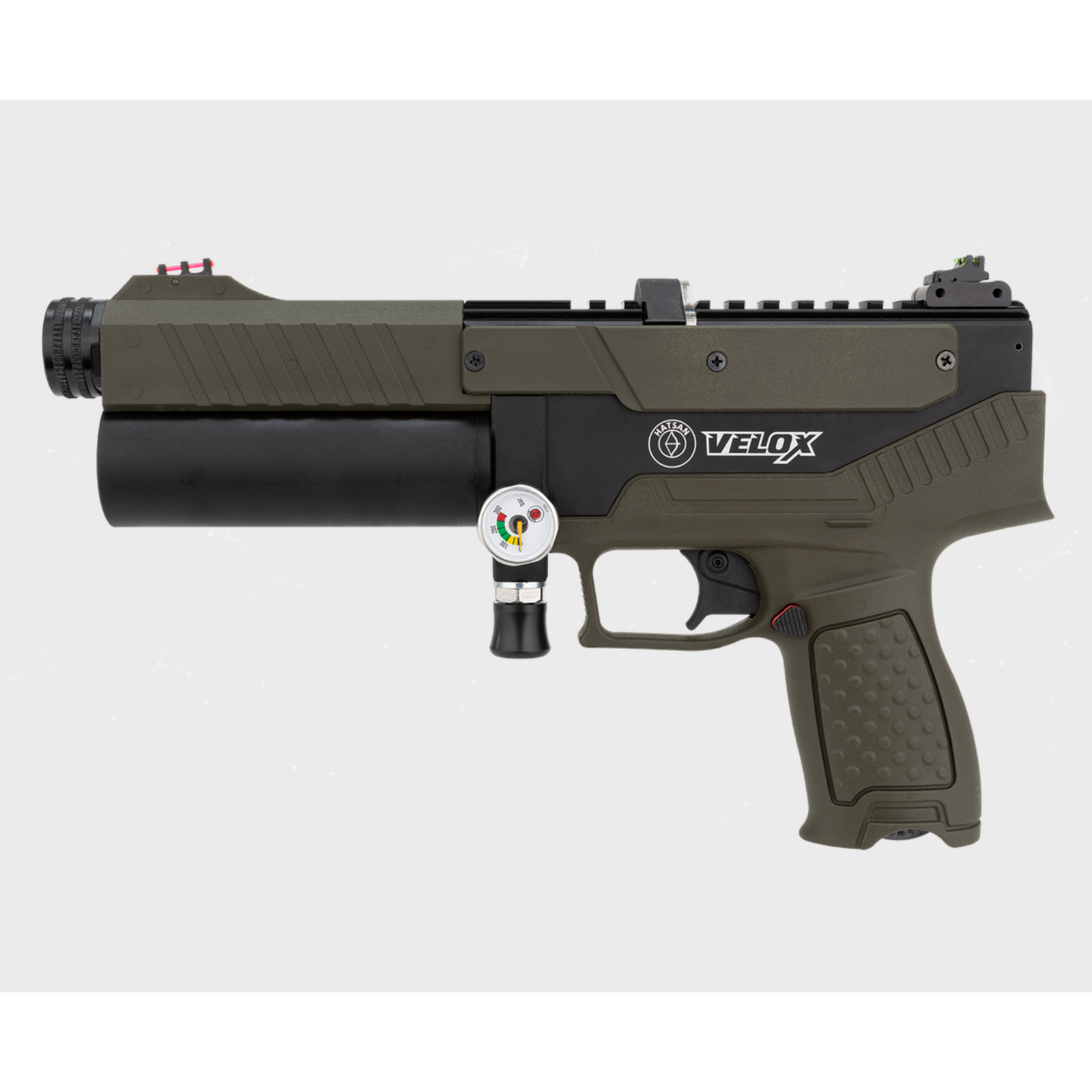 hatsan-hatsan-velox-pcp-pistol-semi-auto-od-green Hatsan Velox PCP Pistol | Semi-Auto | OD Green - Image 1