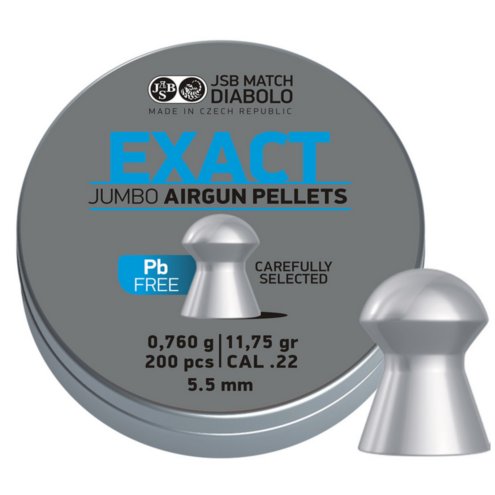 jsb-jsb-exact-lead-free-552mm-pellets-1175-grains JSB Exact Lead-free 5.52mm Pellets | 11.75 grains | 200 pcs - Image 1
